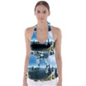 Futuristic City Fantasy Scifi Tie Back Tankini Top View1