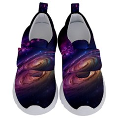 Universe Space Star Rainbow Kids  Velcro No Lace Shoes by Ravend