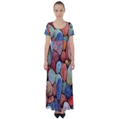 Stones High Waist Short Sleeve Maxi Dress by artworkshop