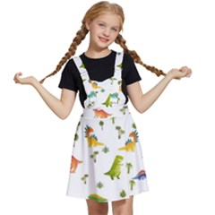 Vector Baby Dino Seamless Pattern Kids  Apron Dress by Grandong