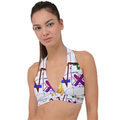 Mathematics Formula Physics School Halter Plunge Bikini Top by Grandong