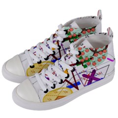 Mathematics Formula Physics School Women s Mid-top Canvas Sneakers by Grandong