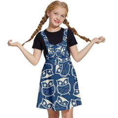 Cute Seamless Owl Background Pattern Kids  Apron Dress by Grandong