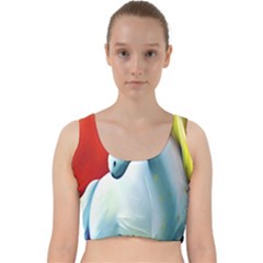 Unicorn Design Velvet Racer Back Crop Top by Trending