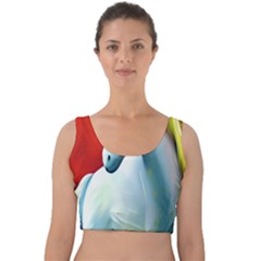 Unicorn Design Velvet Crop Top by Trending