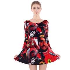 Carlos Sainz Long Sleeve Velvet Skater Dress by Boster123