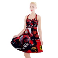 Carlos Sainz Halter Party Swing Dress  by Boster123