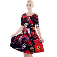 Carlos Sainz Quarter Sleeve A-line Dress by Boster123