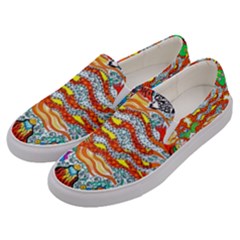 Supersonic Mermaid Chaser Men s Canvas Slip Ons by chellerayartisans