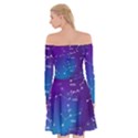 Realistic Night Sky With Constellations Off Shoulder Skater Dress View2