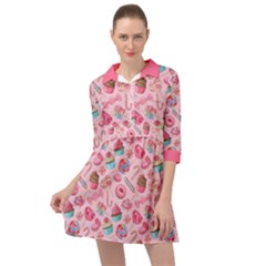 Lollipop Candy Macaroon Cupcake Donut Mini Skater Shirt Dress by flowerland