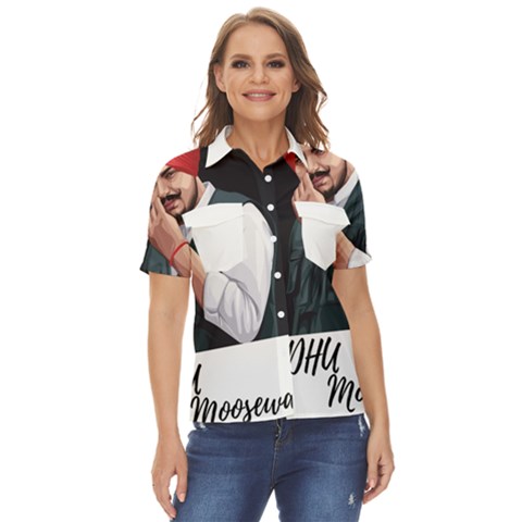 Moosewala Women s Short Sleeve Double Pocket Shirt by Mayank