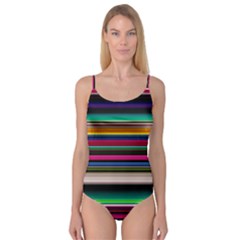 Horizontal Lines Colorful Camisole Leotard  by Grandong