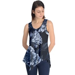 Pattern Flower Design Nature Sleeveless Tunic by Grandong