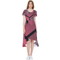 Blocks Abstract Pattern Art High Low Boho Dress by Grandong