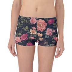 Flower Pattern Boyleg Bikini Bottoms by Grandong