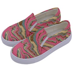 Pattern Glitter Pastel Layer Kids  Canvas Slip Ons by Grandong