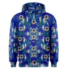 Oilpainting Blue Flowers In The Peaceful Night Men s Core Hoodie by pepitasart