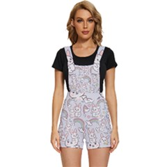 Seamless-pattern-with-cute-rabbit-character Short Overalls by pakminggu