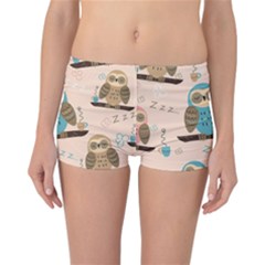 Seamless-pattern-owls-dream-cute-style-pajama-fabric Reversible Boyleg Bikini Bottoms by pakminggu