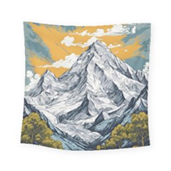 Nature Mountains Landscape Forest Square Tapestry (small) by Ravend