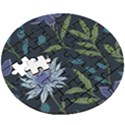 Abstract Floral- Ultra-stead Pantone Fabric Wooden Puzzle Round View3