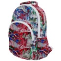 Abstract waves Rounded Multi Pocket Backpack View1