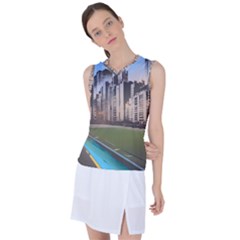 Building City Urban Path Road Skyline Women s Sleeveless Sports Top by uniart180623