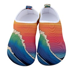 Waves Rainbow Sea Kids  Sock-style Water Shoes by uniart180623