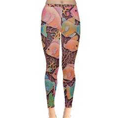 Tropical Fish Inside Out Leggings by uniart180623