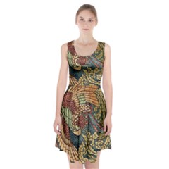 Wings-feathers-cubism-mosaic Racerback Midi Dress by Bedest