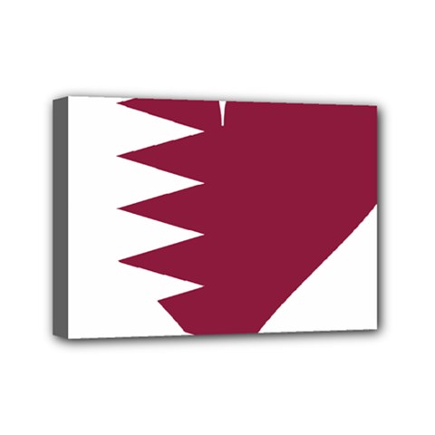 Heart-love-flag-qatar Mini Canvas 7  X 5  (stretched) by Bedest