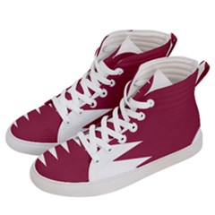 Heart-love-flag-qatar Women s Hi-top Skate Sneakers by Bedest