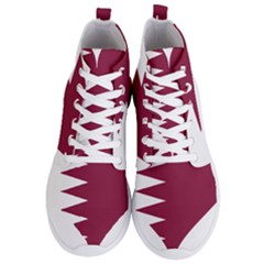 Heart-love-flag-qatar Men s Lightweight High Top Sneakers by Bedest