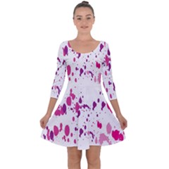 Blot-01  Quarter Sleeve Skater Dress by nateshop