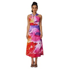 Colorful-100 Sleeveless Cross Front Cocktail Midi Chiffon Dress by nateshop