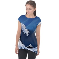 The Great Wave Off Kanagawa Cap Sleeve High Low Top by pakminggu