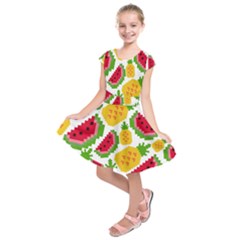 Watermelon -12 Kids  Short Sleeve Dress by nateshop