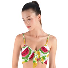 Watermelon -12 Woven Tie Front Bralet by nateshop