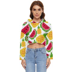 Watermelon -12 Women s Lightweight Cropped Hoodie by nateshop