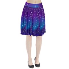 Realistic Night Sky With Constellations Pleated Skirt by Cowasu