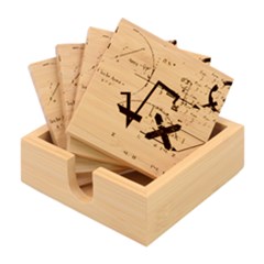 Mathematics Formula Physics School Bamboo Coaster Set by Bedest