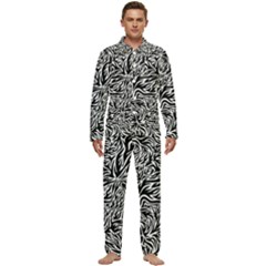 Flame Fire Pattern Digital Art Men s Long Sleeve Velvet Pocket Pajamas Set by Bedest