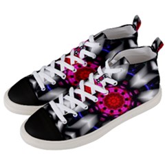 Kaleidoscope-round-metal Men s Mid-top Canvas Sneakers by Bedest