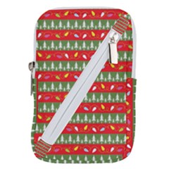 Christmas-papers-red-and-green Belt Pouch Bag (small) by Bedest