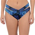 Background-blue-flower Double Strap Halter Bikini Bottoms View1
