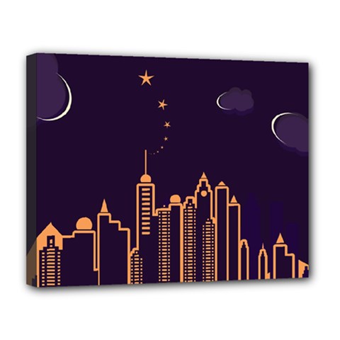 Skyscraper Town Urban Towers Canvas 14  X 11  (stretched) by pakminggu