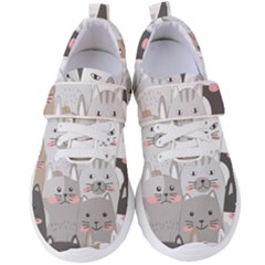 Cute Cats Seamless Pattern Women s Velcro Strap Shoes by pakminggu