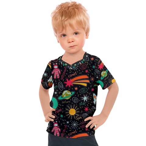 Space Seamless Pattern Kids  Sports T-shirt by pakminggu