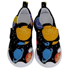 Circle Illustration Space Art Cute Pattern Kids  Velcro No Lace Shoes by pakminggu